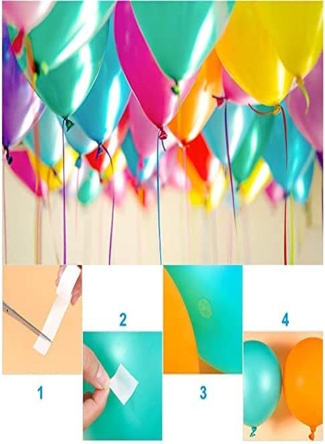 Hemito Balloon Decorating Strip Kit for Garland, 1 Rolls Balloon Tape Strips with 1 Rolls Balloon Glue Point Dots Stickers for Party Wedding Birthday Decorations - Image 2